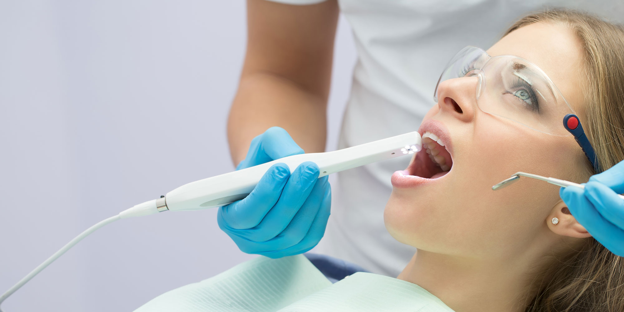 dental patient undergoing intraoral scan