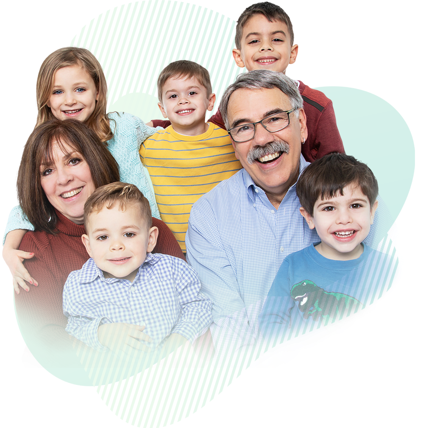 family smiling after dental procedures